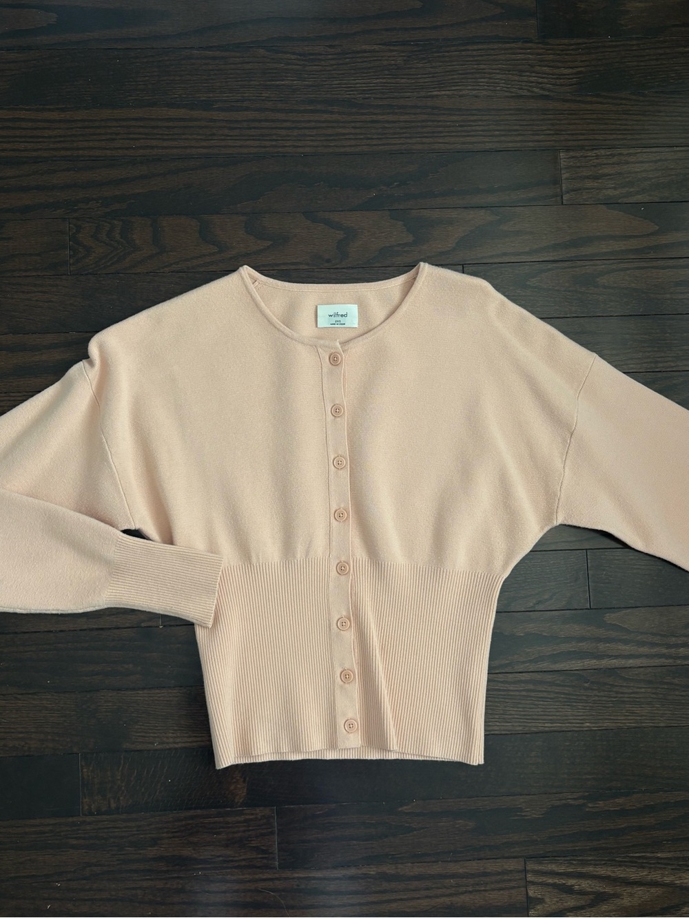 Aritzia Wilfred Golightly Cardigan Peach Pink